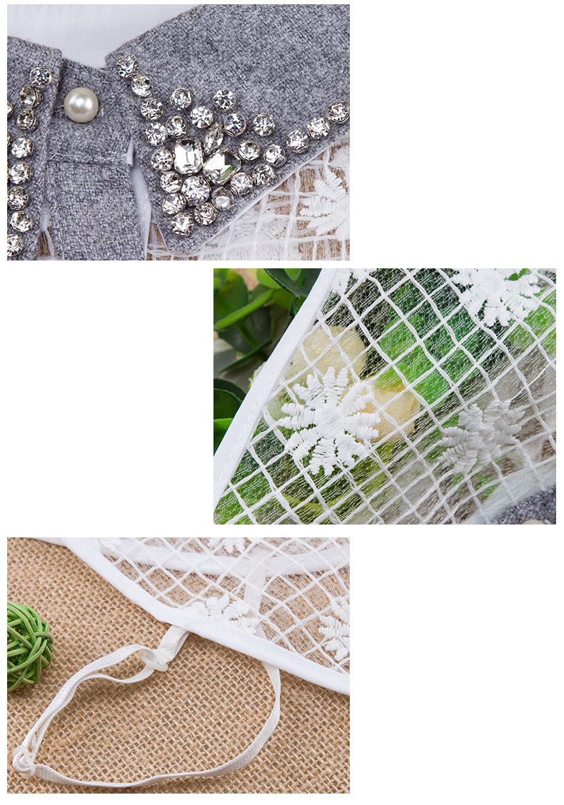 Fashion White Chrysanthemum Shape Decorated Lace Fake Collar,Thin Scaves
