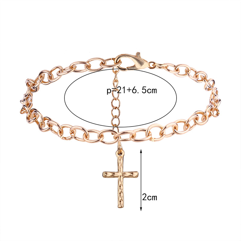 Elegnt Gold Color Cross Shape Decorated Bracelet,Fashion Bracelets