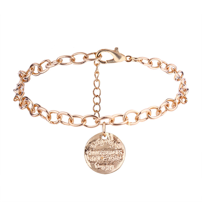 Elegnt Gold Color Metal Round Shape Decorated Bracelet,Fashion Bracelets