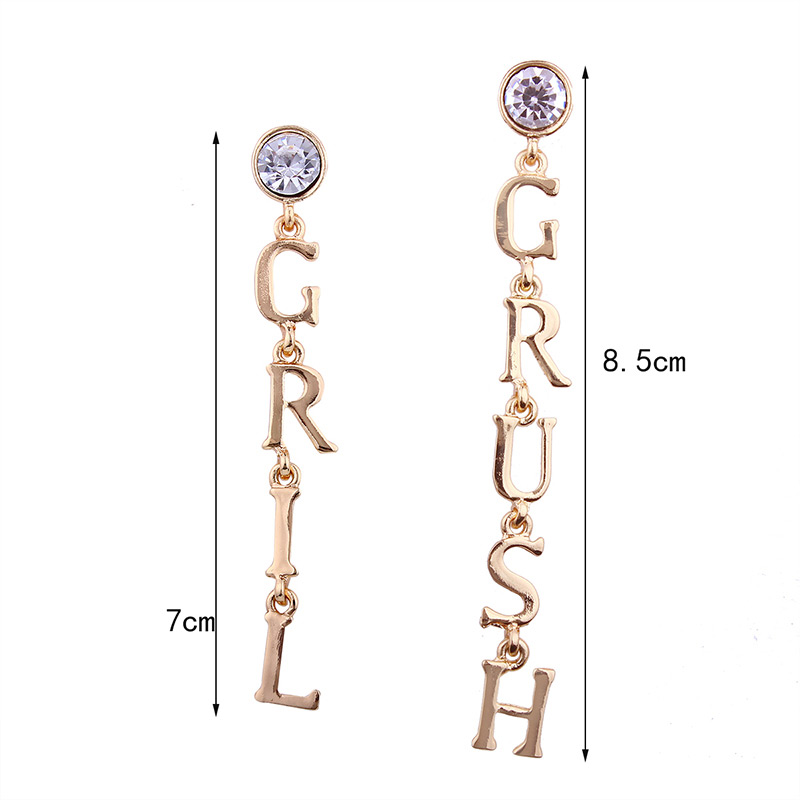 Fashion Gold Color Letter Shape Decorated Earrings,Drop Earrings