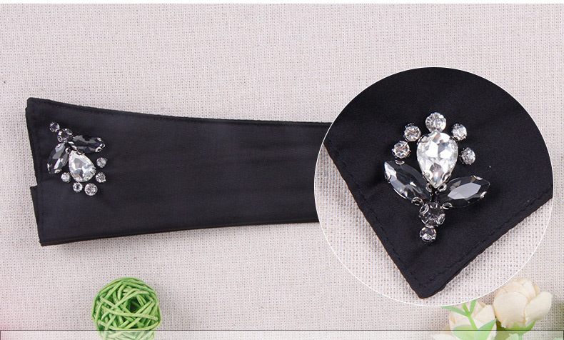 Fashion Black Diamond Decorated Fake Collar,Thin Scaves