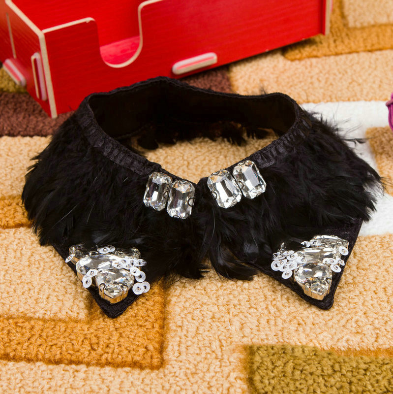 Fashion Black Pure Color Decorated Fake Collar,Thin Scaves