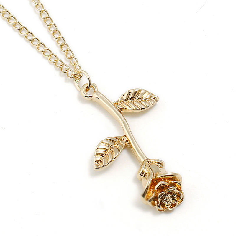 Fashion Gold Color Flower Shape Decorated Necklace,Pendants