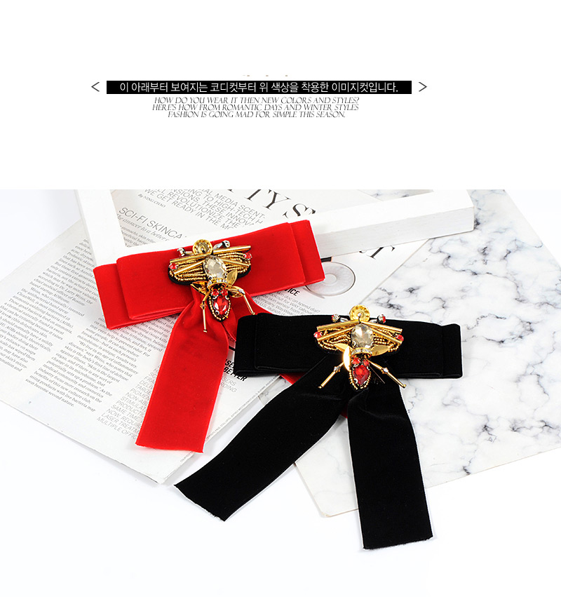 Elegant Black Bee Shape Decorated Pure Color Brooch,Korean Brooches