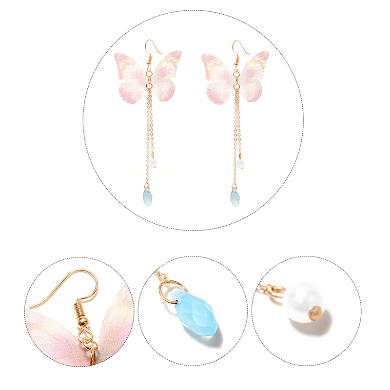Fashion Blue Butterfly Shape Decorated Earrings,Drop Earrings