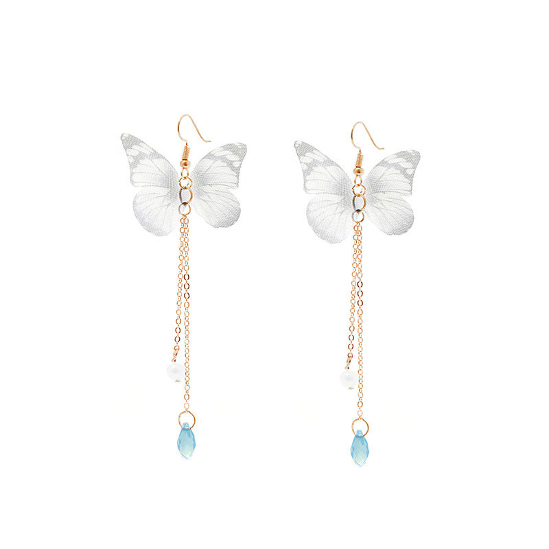 Fashion Gray Butterfly Shape Decorated Earrings,Drop Earrings