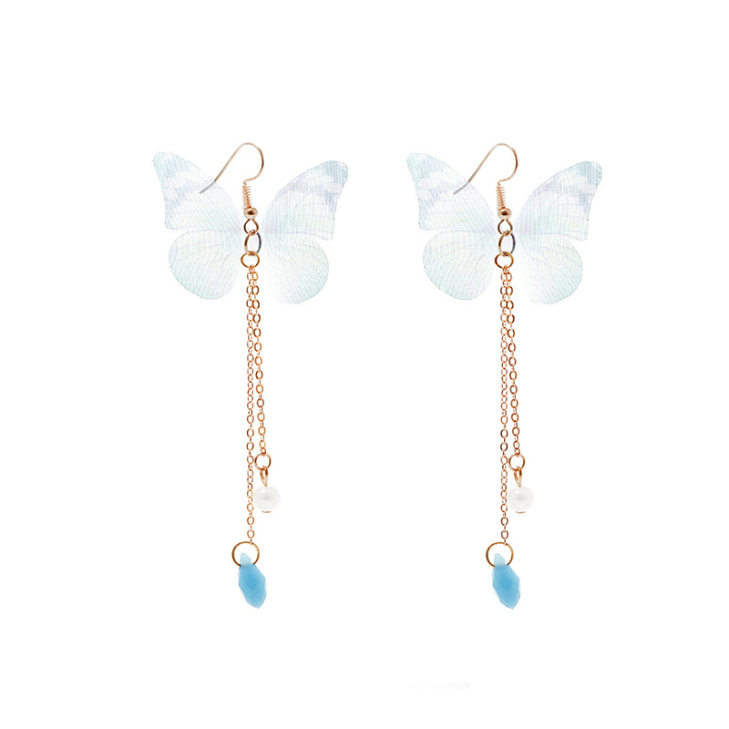 Fashion Blue Butterfly Shape Decorated Earrings,Drop Earrings