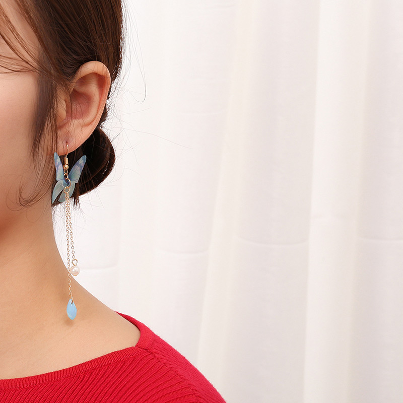 Fashion Gray Butterfly Shape Decorated Earrings,Drop Earrings
