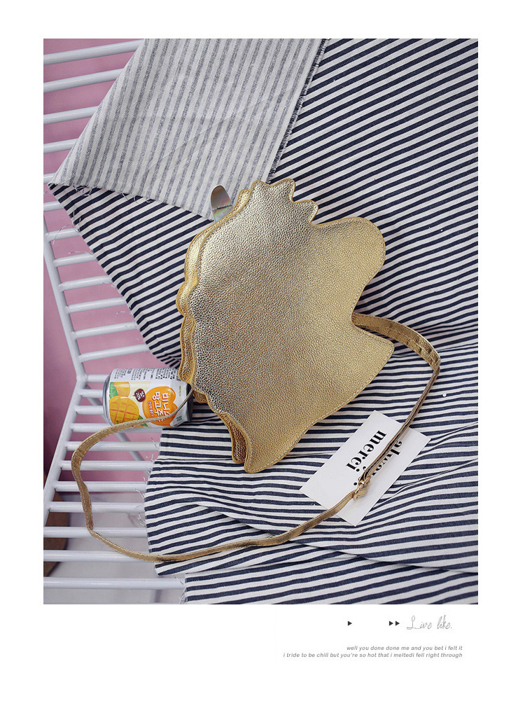 Fashion Gold Color Unicorn Shape Decorated Shoulder Bag,Shoulder bags