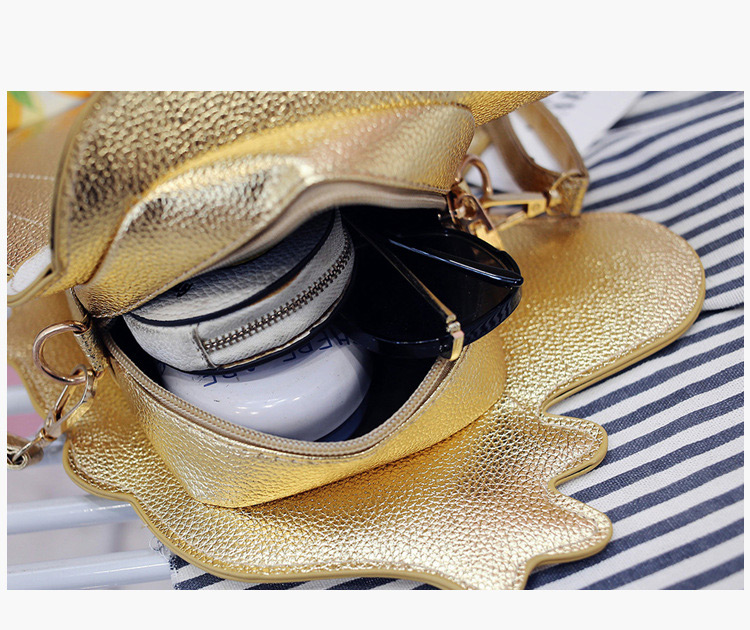 Fashion Gold Color+white Unicorn Shape Decorated Shoulder Bag,Shoulder bags