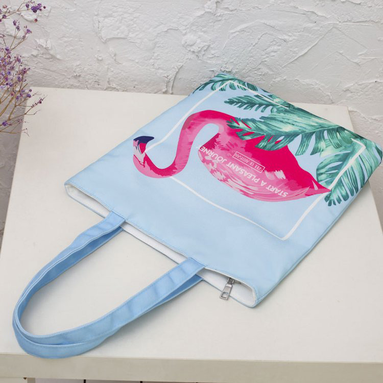 Fashion White Flamingo Pattern Decorated Shoulder Bag,Messenger bags
