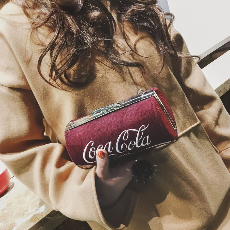 Fashion Black Coke Bottle Shape Decorated Shoulder Bag,Shoulder bags