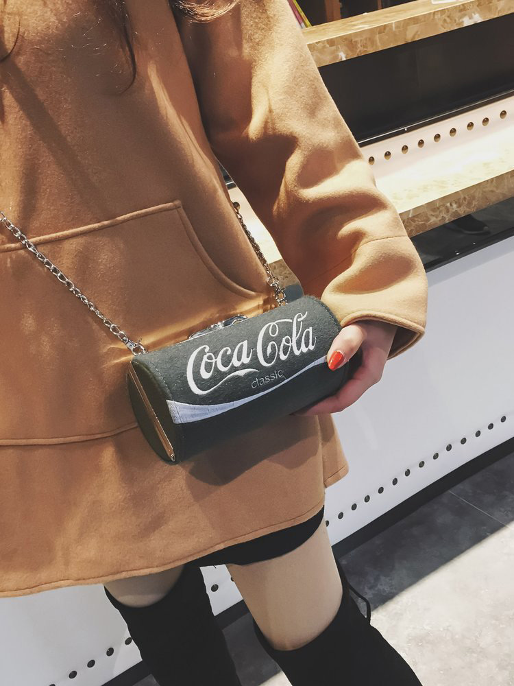 Fashion Green Coke Bottle Shape Decorated Shoulder Bag,Shoulder bags