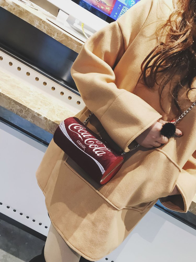 Fashion Black Coke Bottle Shape Decorated Shoulder Bag,Shoulder bags