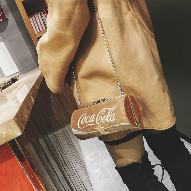Fashion Yellow Coke Bottle Shape Decorated Shoulder Bag,Shoulder bags
