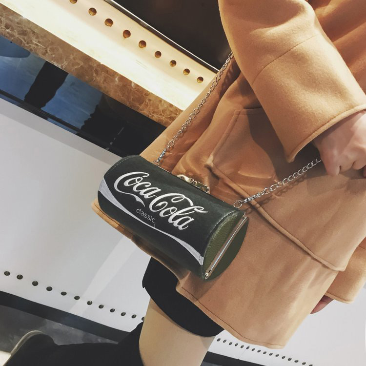Fashion Green Coke Bottle Shape Decorated Shoulder Bag,Shoulder bags
