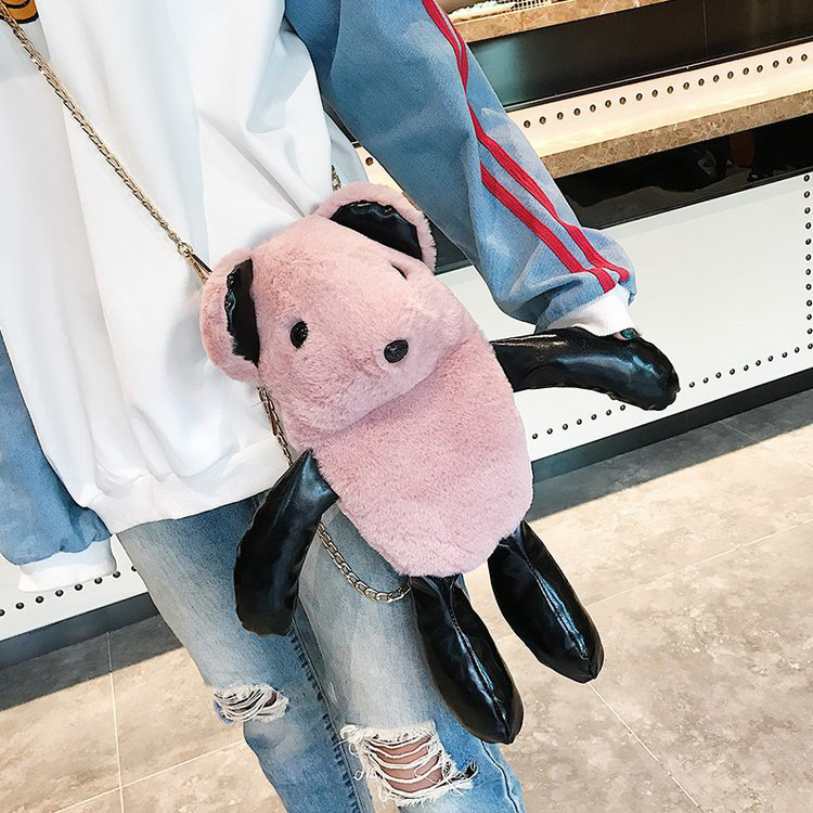 Fashion Pink Bear Shape Decorated Backpack,Backpack