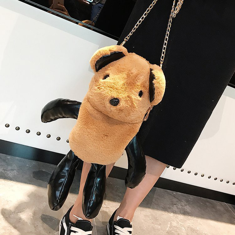 Fashion Brown Bear Shape Decorated Backpack,Backpack