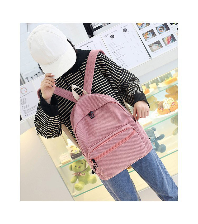 Fashion Beige Zipper Decorated Backpack,Backpack