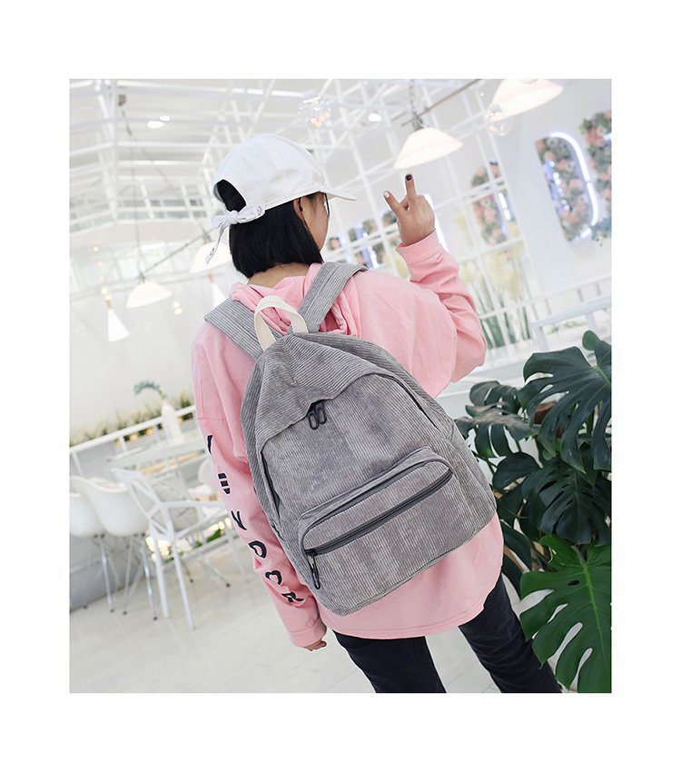 Fashion Pink Zipper Decorated Backpack,Backpack
