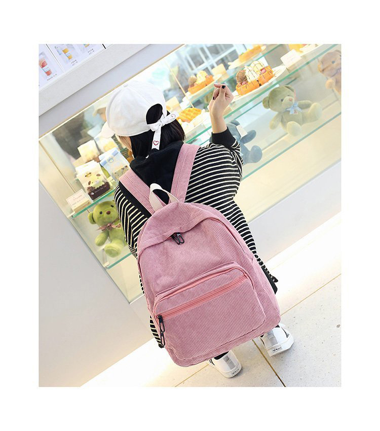 Fashion Pink Zipper Decorated Backpack,Backpack