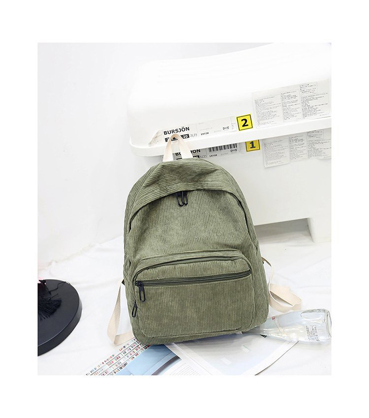 Fashion Green Zipper Decorated Backpack,Backpack