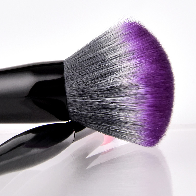 Fashion Purple+black Sector Shape Decorated Makeup Brush (2 Pcs ),Beauty tools