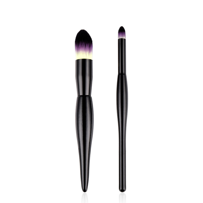 Fashion Purple+black Round Shape Decorated Makeup Brush (2 Pcs),Beauty tools