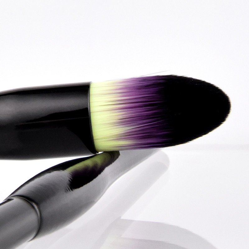 Fashion Purple+black Round Shape Decorated Makeup Brush (2 Pcs),Beauty tools