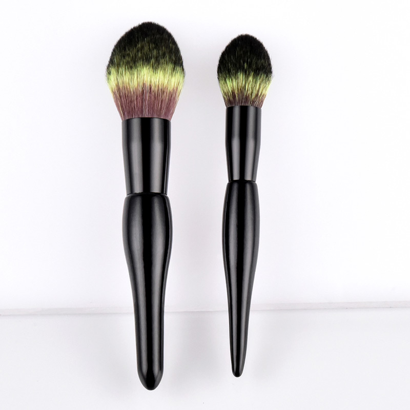 Fashion Green+black Round Shape Decorated Makeup Brush (2 Pcs),Beauty tools