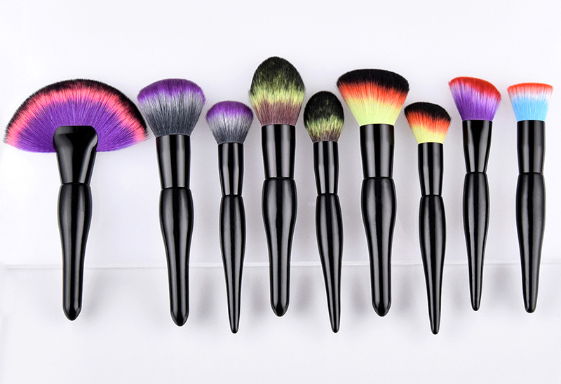 Fashion Multi-color Sector Shape Decorated Makeup Brush (22 Pcs ),Beauty tools