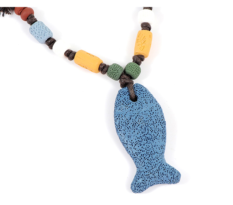 Fashion Blue Fish Shape Decorated Necklace,Pendants