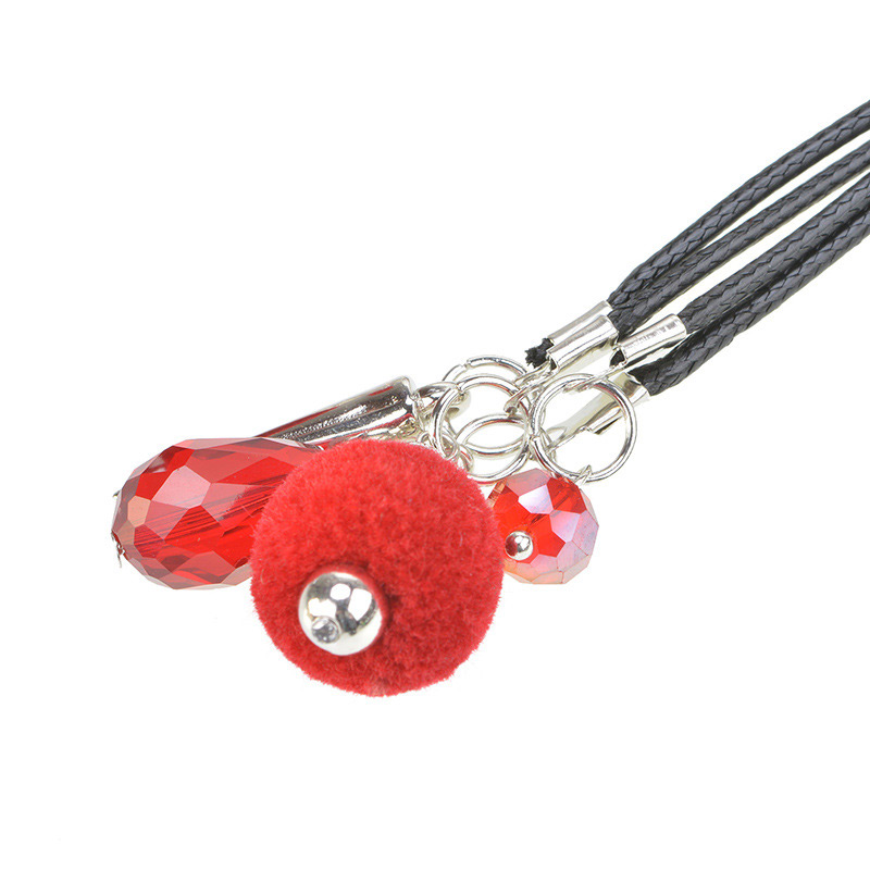 Fashion Red Ball Decorated Pom Earrings,Drop Earrings
