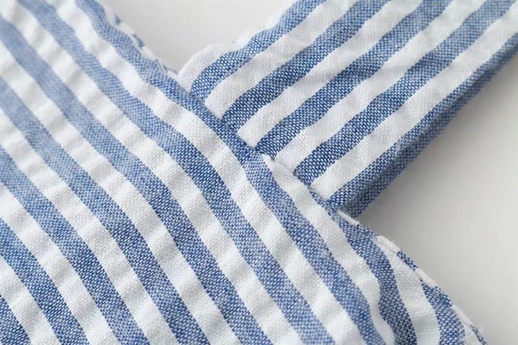 Fashion White+blue Stripe Pattern Decorated Jumpsuit,Pants