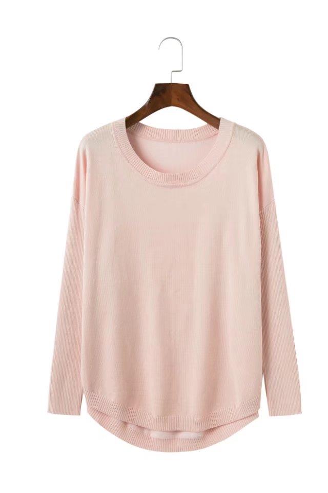 Fashion Beige Pure Color Decorated Sweater,Sweater