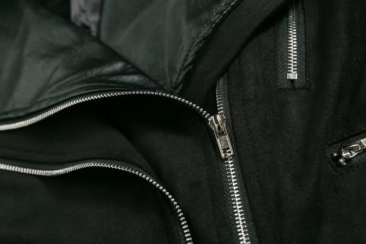 Fashion Black Zipper Decorated Coat,Coat-Jacket