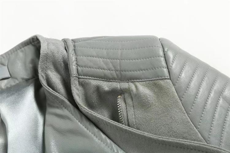 Fashion Light Gray Zipper Decorated Coat,Coat-Jacket