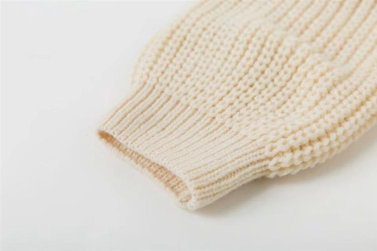 Fashion White Bandage Decorated Sweater,Sweater