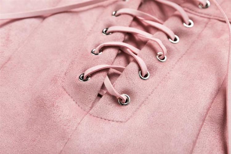 Fashion Pink Lacing Decorated Skirt,Skirts