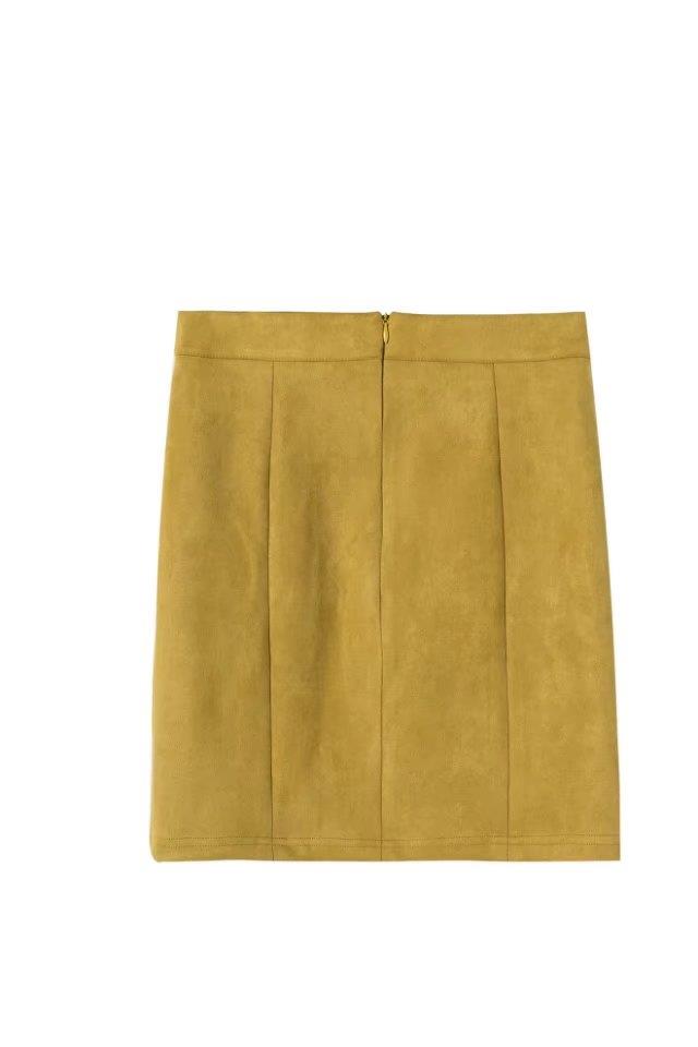 Fashion Yellow Lacing Decorated Skirt,Skirts
