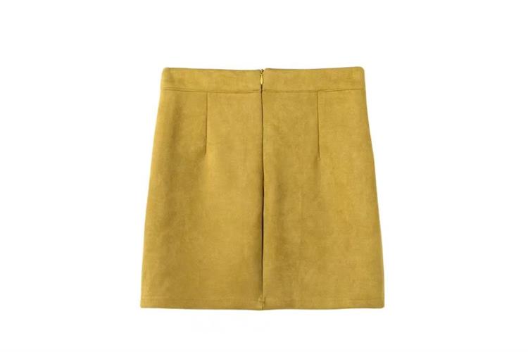 Fashion Yellow Bandage Decorated Skirt,Skirts