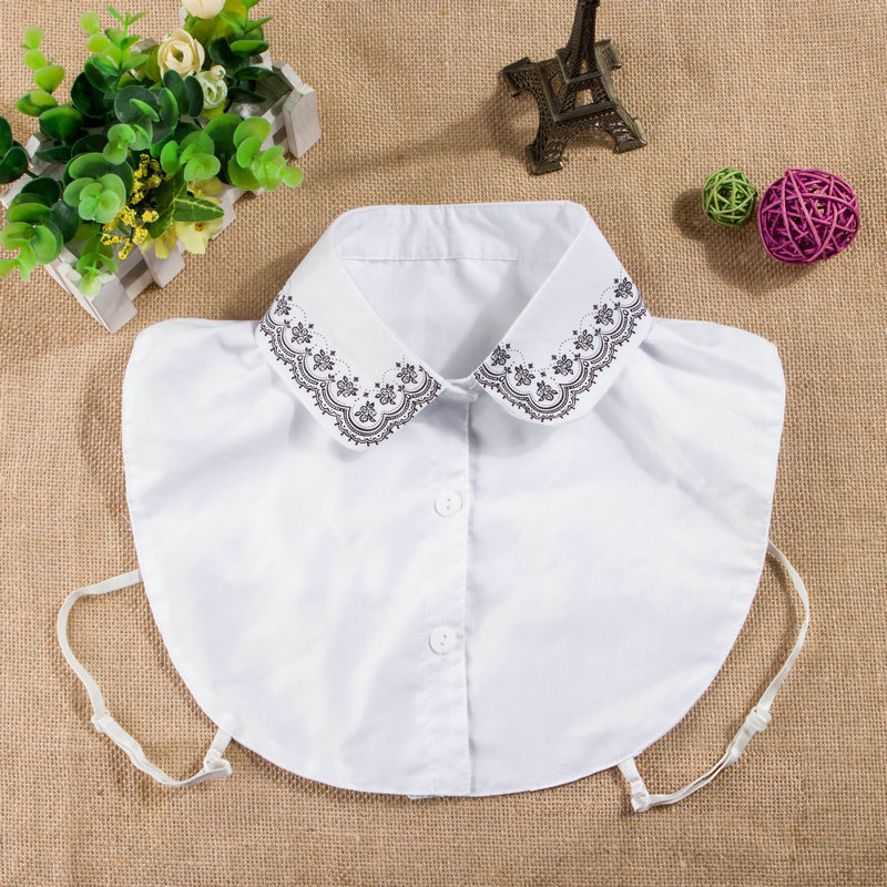 Fashion White Flower Pattern Decorated Fake Collar,Thin Scaves