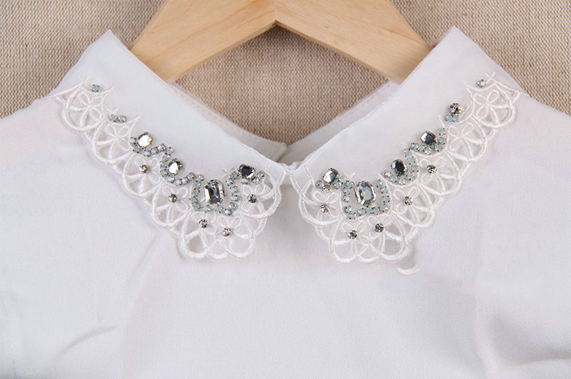 Fashion White Diamond Decorated Fake Collar,Thin Scaves