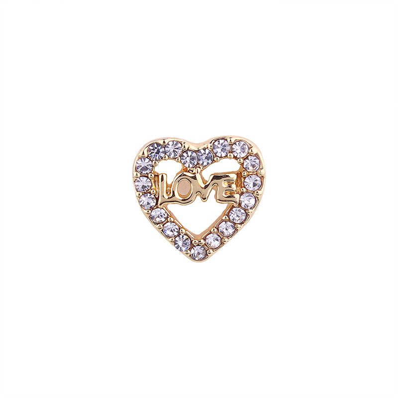 Fashion Gold Colour Heart Shape Decorated Earrings ( 6 Pcs),Earrings set