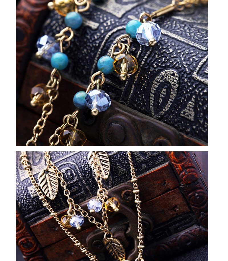 Fashion Gold Color Hand Shape Decorated Necklace,Multi Strand Necklaces