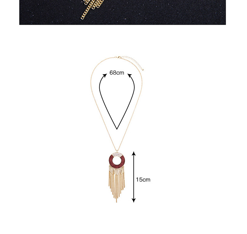 Fashion Gold Color Tassel Decorated Necklace,Pendants