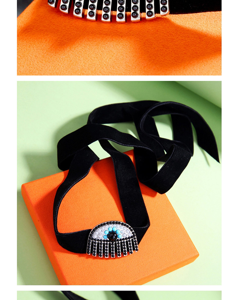 Fashion Black Eye Shape Decorated Necklace,Chokers