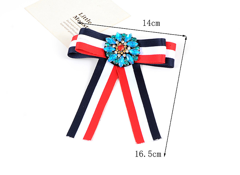 Trendy Multi-color Flower Shape Decorated Bowknot Brooch,Korean Brooches