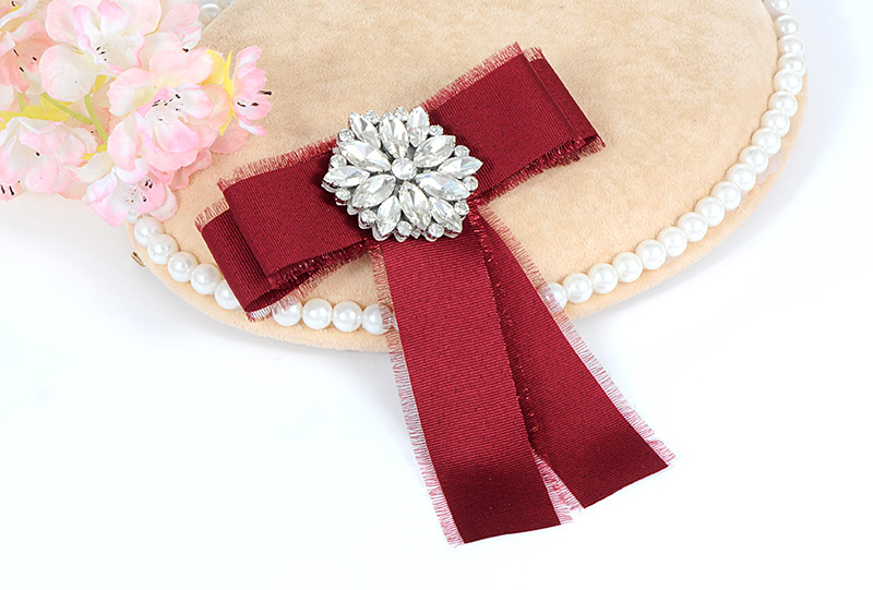 Fashion Black Flower Shape Decorated Bowknot Brooch,Korean Brooches
