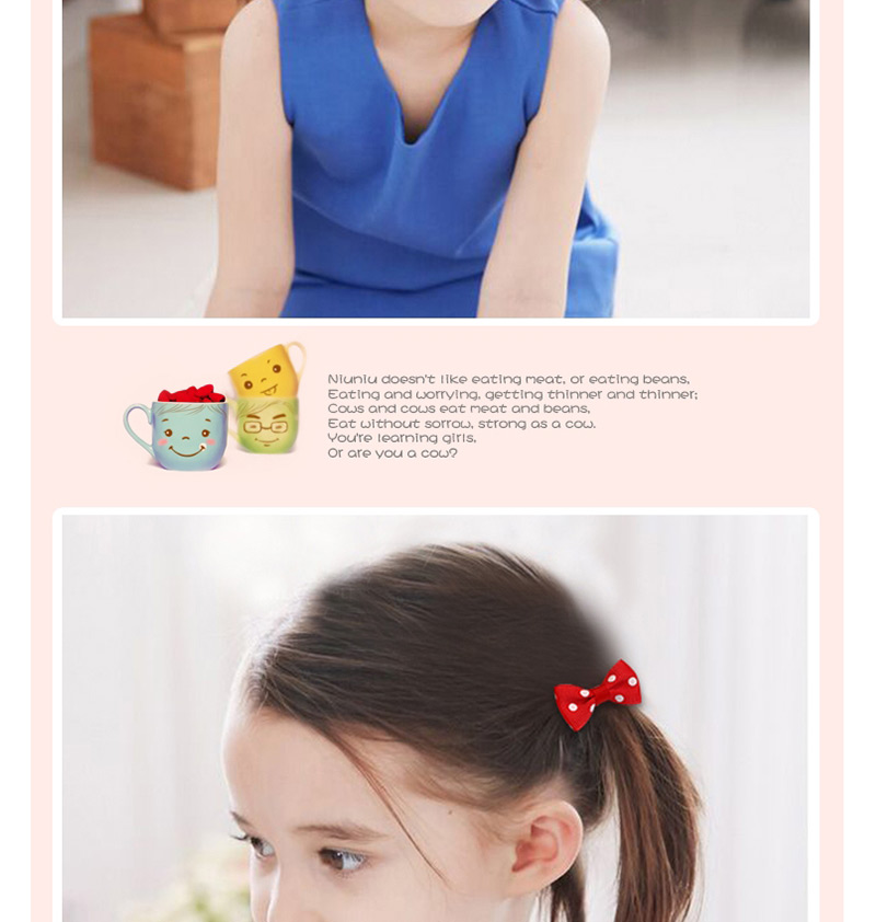 Fashion Pink Bowknot Shape Decorated Hair Clip(1 Pair),Kids Accessories